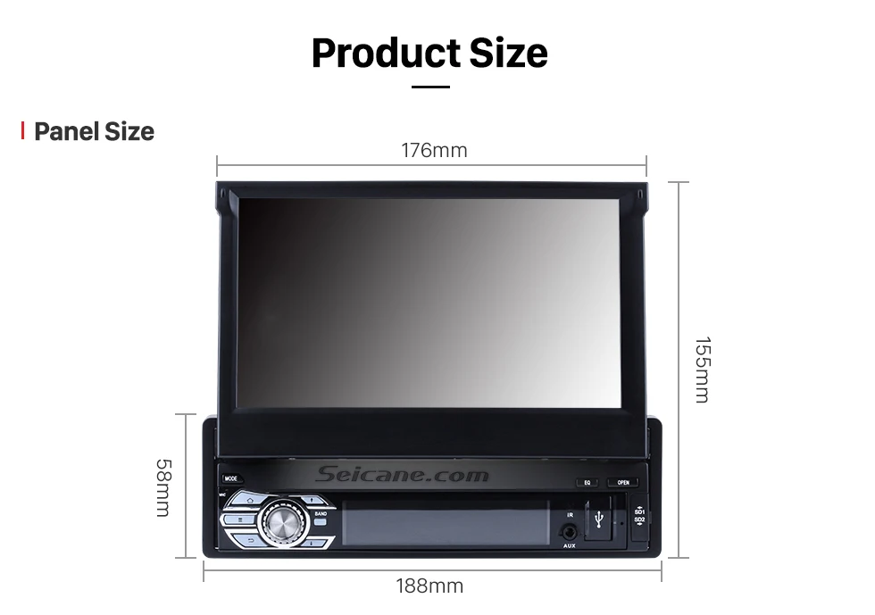 Discount Seicane Android 6.0 7inch 1Din Car Stereo Audio CD DVD Player Radio HD Tochscreen GPS Navigation System 23