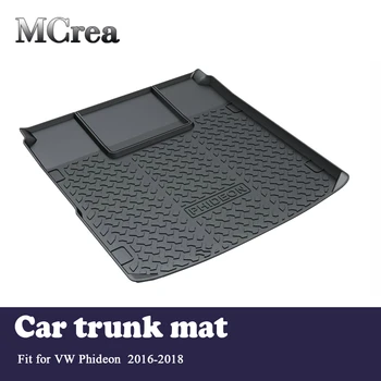 

MCrea Auto Car Rear Trunk Mat Cargo Liner For VW Phideon 2018 2017 2016 Volkswagen Accessories Luggage Tray Carpet FLoor Mat