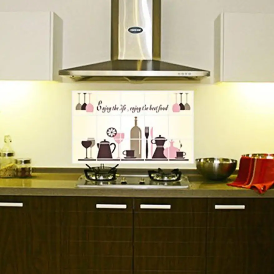 

New DIY Kitchen Pattern Removable Vinyl Decal Home Decor Wall Sticker self adhesive wallpaper wall sticker flower #3$