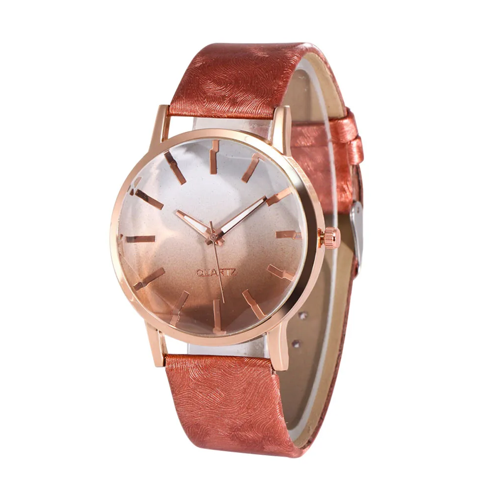 Fashion Women's Clock Ladies dress watch Popular Gradual Color Scale Convex Two Color Creative Women Casual Wriswtatch Gifts Fashion Women's Clock Ladies dress watch Popular Gradual Color Scale Convex Two Color Creative Women Casual Wriswtatch Gifts