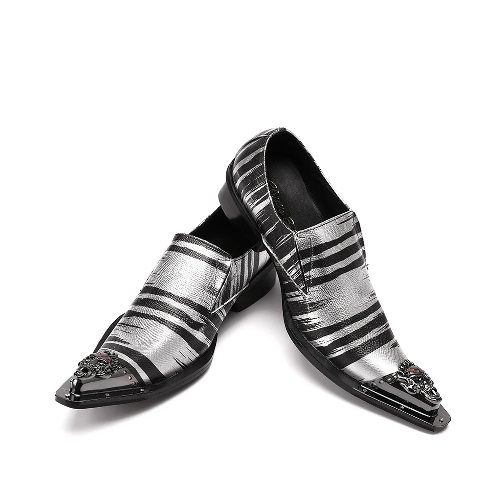 Christia Bella/Роскошные Мужские модельные туфли из натуральной кожи в полоску, свадебные мужские деловые туфли с острым носком, деловые туфли