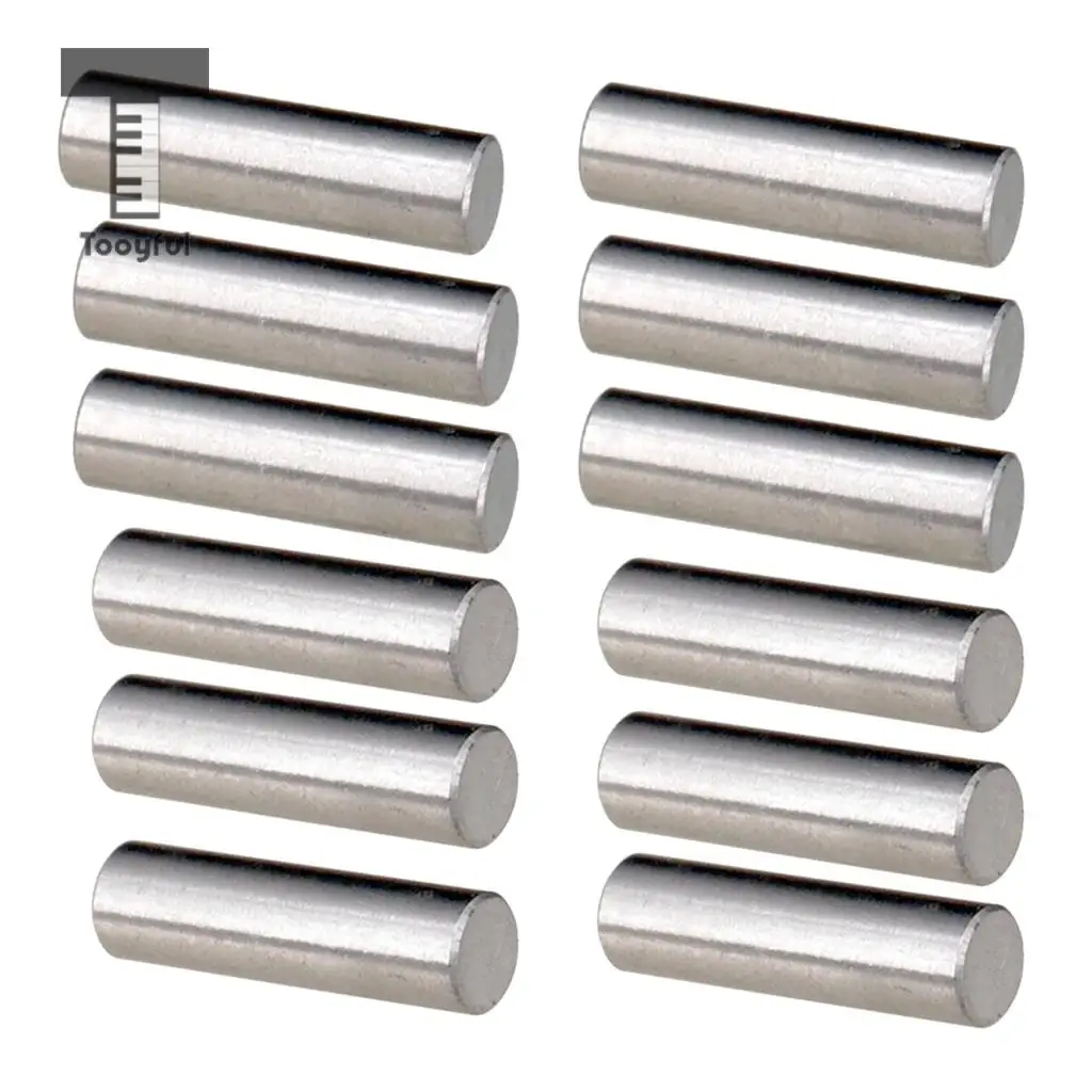 Tooyful 12pcs Alnico 5 Pickup Polepiece Magnet Slug Rods 18mm for Electric Guitar Bass Parts
