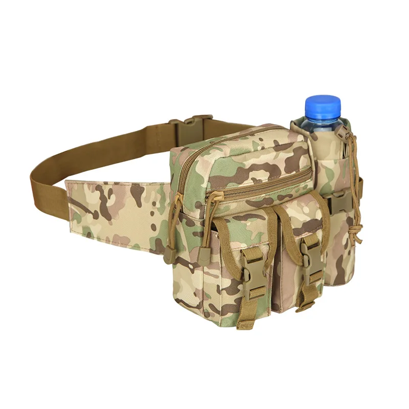 

Military Bag Tactical Army Molle Waist Bag Camping Hiking Pouch Kettle Camouflage Bag Hunting Waterproof Shoulder Pack Bag