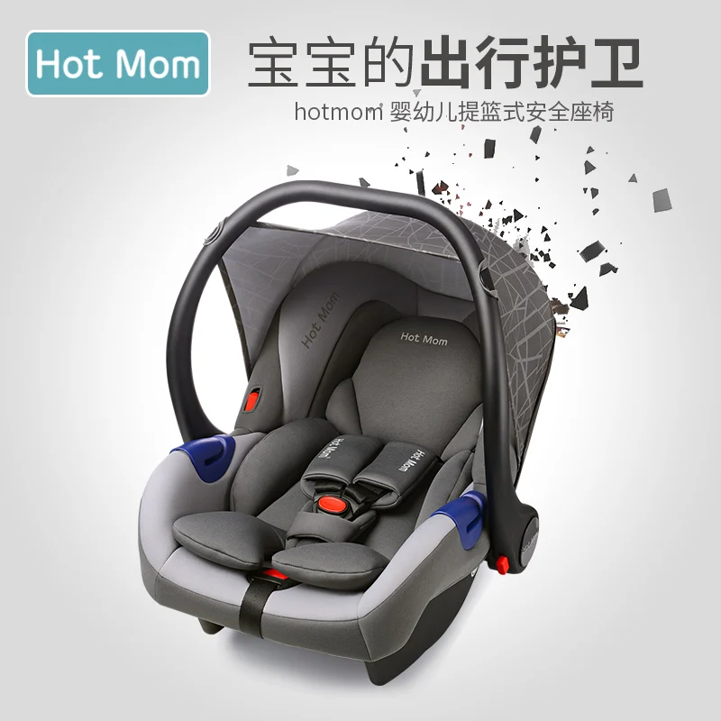 grey car seat Оригинальная популярная коляска для мамы, роскошная коляска с высоким пейзажем, 3 в 1, детская коляска для новорожденных, складная коляска с троллями - Цвет: grey car seat