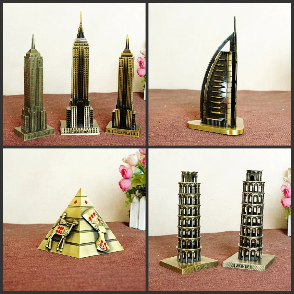 Металлическая 3d фигурка Великая достопримечательность в мире архитектура