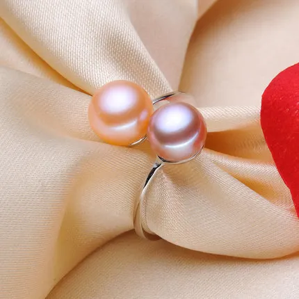 ZHBORUINI Ювелирное кольцо с жемчугом из серебра чередующиеся кольца пресноводное жемчужное свадебное кольцо 925 пробы серебряные ювелирные изделия для женщин подарок