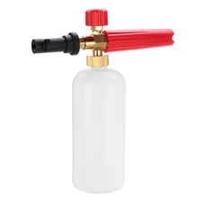 Автомобильная мойка Снежная пенная насадка 1000 мл, пенообразователь высокого давления, очиститель, автоматическая мойка, регулируемое сопло, распылитель для Karcherk Serie