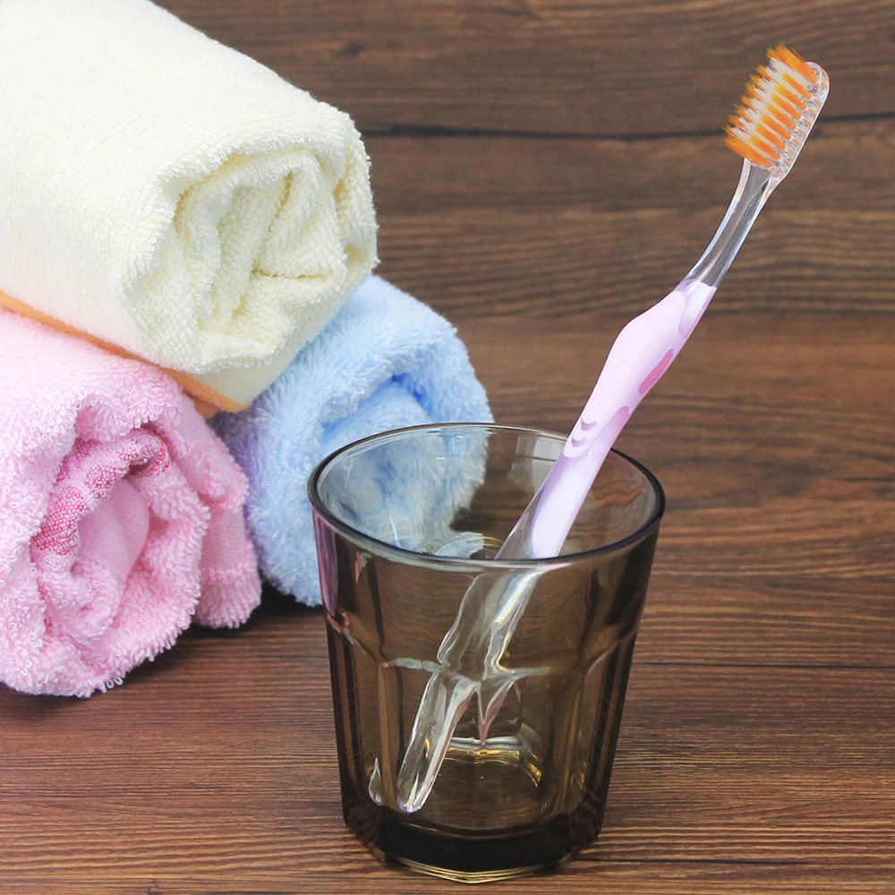 

1Pcs Pack Double Ultra Soft Toothbrush Set Bamboo Charcoal Oral Cleaning Care Antibacterial Nano Tooth Brush White Heads