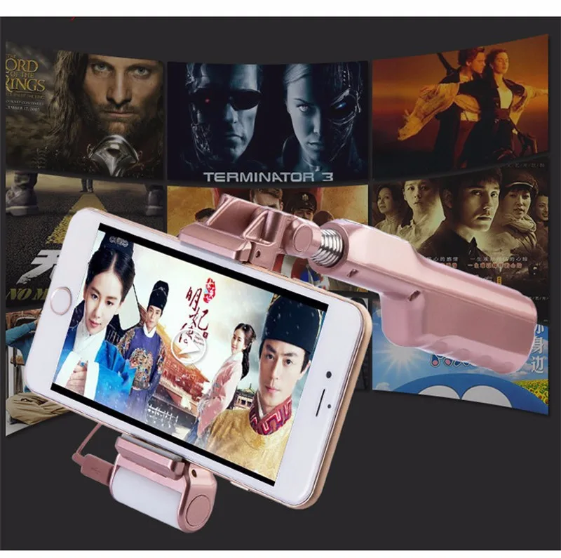 Мини розовый bluetooth селфи палка 870 мм Универсальный селфи-палка для Android, Iphone4/4s, Iphone5/5s, Iphone6/6 plus со светом