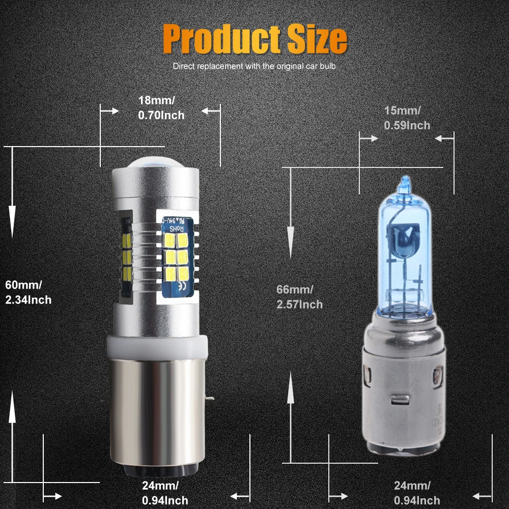 2pcs Motorcycle Headlight BA20D LED Bulbs H6 LED Fog Lamp 3030 Chips 21 SMD Bulb 12V White Light Motocycle Lights LED Headlights 2pcs Motorcycle Headlight BA20D LED Bulbs H6 LED Fog Lamp 3030 Chips 21 SMD Bulb 12V White Light Motocycle Lights LED Headlights
