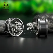 KUBOOZ динозавр туннели для ушей пирсинг из нержавеющей стали ювелирные изделия для тела серьги небольшого размера серьги-тоннели модные серьги подарок
