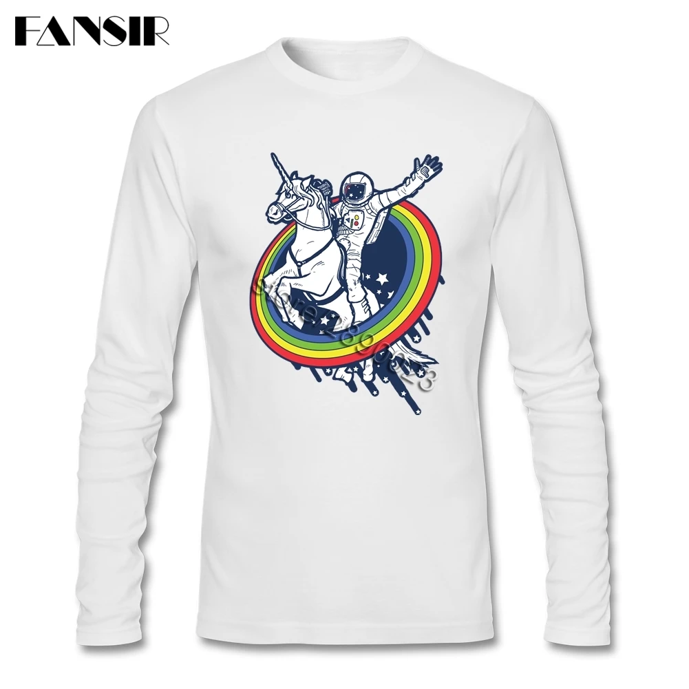 Rock Tee Shirt Mens Epic Combo Jump Out Rainbow CrewNeck Long Sleeve Cotton Men T-shirt Asian Size | Мужская одежда