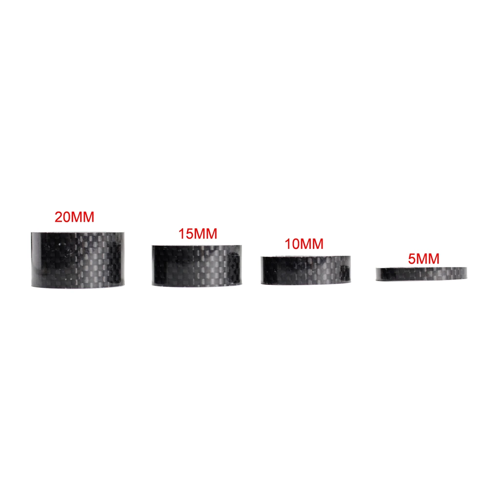 NO LOGO Carbon Bike Washer Spacer Bicycle Headset 4pcslot Full Carbon Fiber Jackknifed Set Washer Fit for 1-18 Fork  (3)