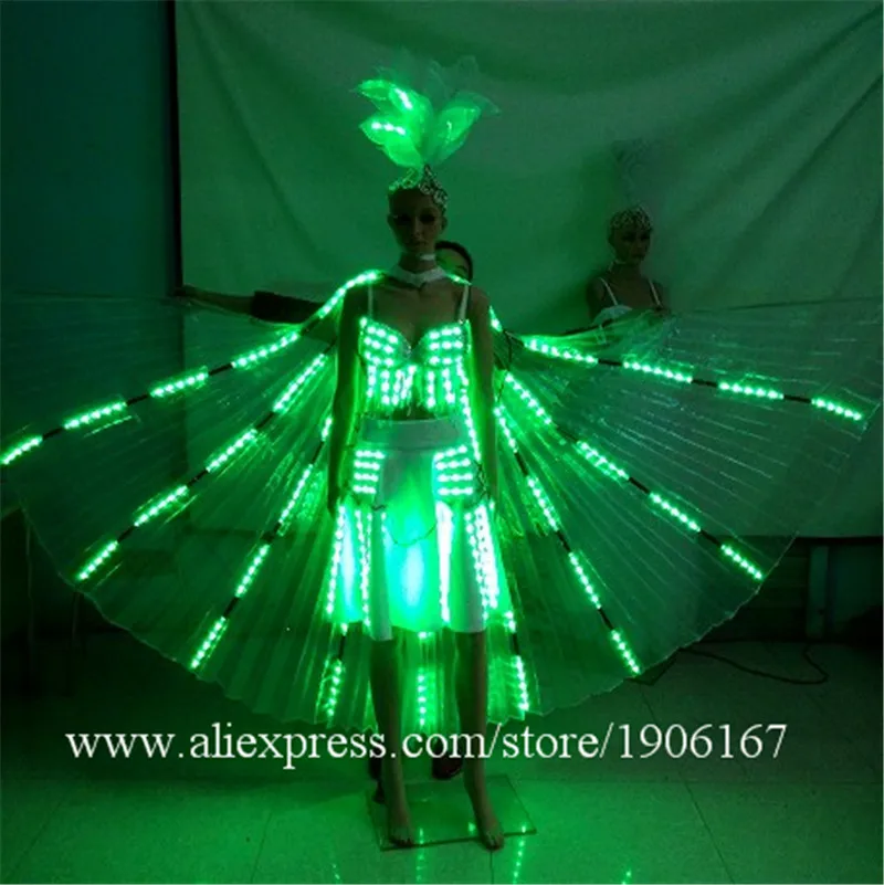 3 Sets Led Light Costume Flashing Luminous Growing Halloween Cloak Party Dress Dancing Wear For Club Party Bar Christmas10