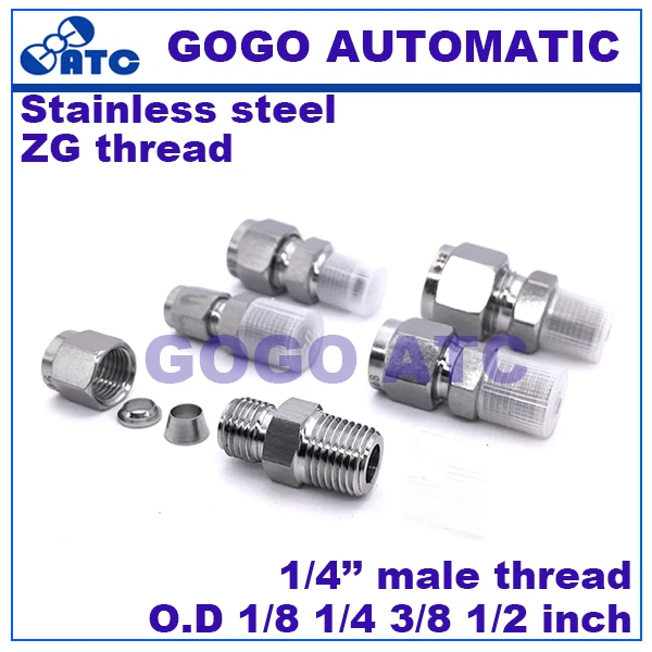 High Quality Quick Coupler Zg 1/4'' Male Thread, O.d 1/8 1/4 3/8 1/2