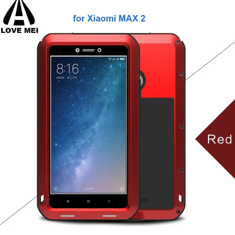 Xiomi Mi Max 2 Case LOVEMEI Powerful Metal for Xiaomi MiMax2 Luxury Aluminum Dirt Waterproof Shockproof Cover | Мобильные телефоны