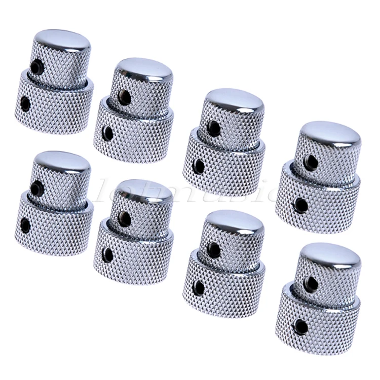 

8Pcs Chrome Dual Concentric Dome Knob With Screws High Quality