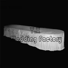 Ледяной шелк стол юбка используется свадебный торт стол юбка ing