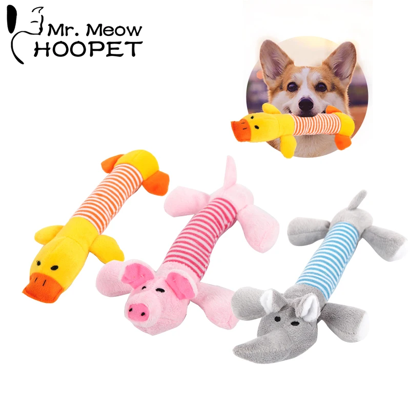 

Hoopet Dog Cat Pet Chew Toys Canvas Durability Vocalization Dolls Bite Toys For Dog Accessories Pet Dog Products