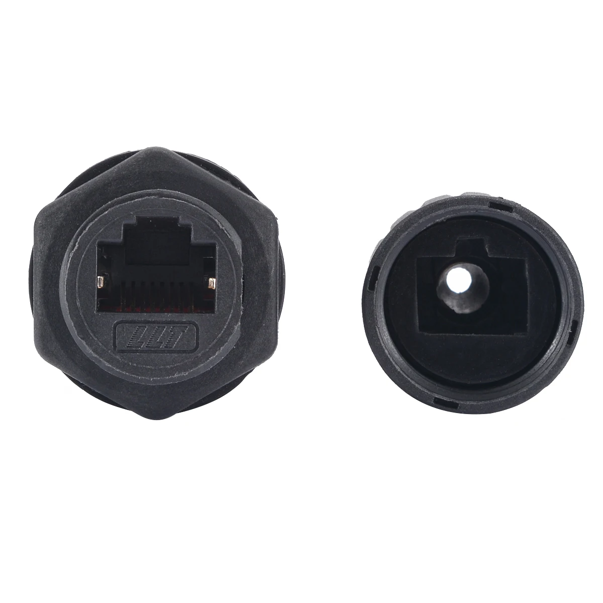 1pc RJ45 Interface IP68 Network Waterproof Connector Durable Pluggable Transposon Connectors 10mm Hole 8 Core For Outdoor AP Box