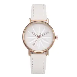 Простые Модные женские часы креативные женские часы с цветочным узором кварцевые наручные часы подарок для девочки Леди Женский Новый 2019