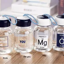 Techome модная стеклянная бутылка для воды, портативная чашка для взрослых, бутылка для напитков, крутая бутылка с надписью, мой подарок