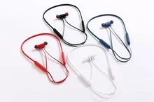 Hot sale neck band style metal magnetic absorption Bluetooth sport music earphone heavy bass stereo denoise waterproof headphone