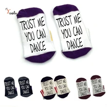 Поверьте мне, вы можете танец носки хлопок носки унисекс тапочки лодыжки носки Смешные Цитата получить счастливый танцевальные носки