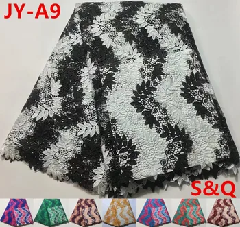 

High quality 5yards water soluble african cord lace fabric african lace fabric for party dress african guipure lace fabric JY-A9