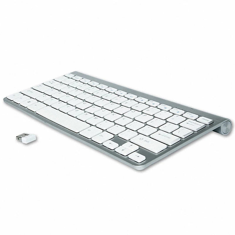 Тонкая беспроводная мини USB клавиатура маленькая Беспроводная для компьютера