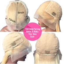 Blonde Lace Front Wig Brazilian 613 Short Bob wig 13×6 Lace Front Human Hair Wig Transparent Lace Wigs