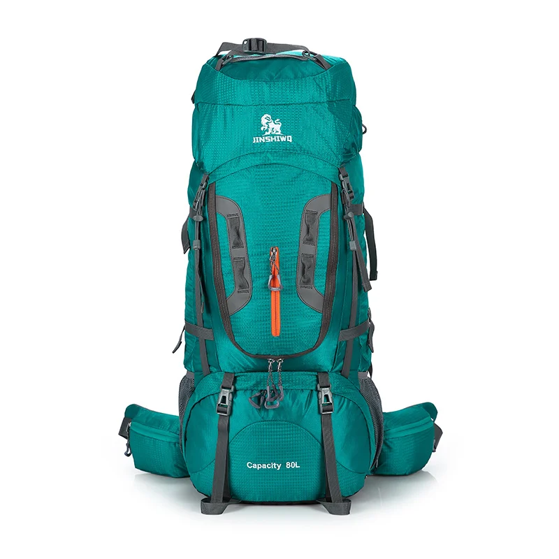 80L большой уличный рюкзак, рюкзаки для альпинизма, походные рюкзаки большой емкости, спортивная сумка, дорожная сумка, горные мужские водонепроницаемые сумки - Цвет: Green A