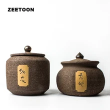 Японские грубые гончарные ретро керамические черные чайные банки склад Caddy банка для пищевых продуктов сахар пуэр кофе бак для хранения креативный домашний декор