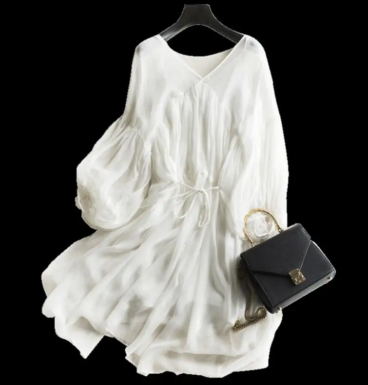 white silk dress beach 1