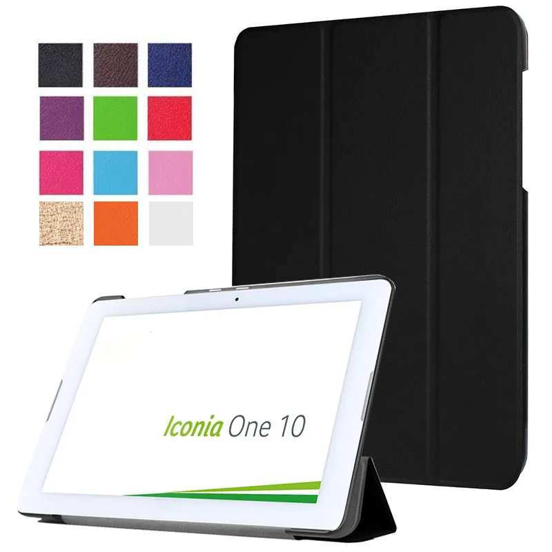 3 Folding Ultra Slim Stand Leather Case Cover FOR 10.1" ACER Iconia One