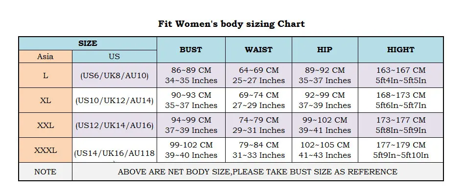 fitted body size