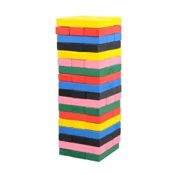 Новые высококачественные игры образование нетоксичные деревянные игрушки дети блоки детей здания 54 шт./компл. YQYV