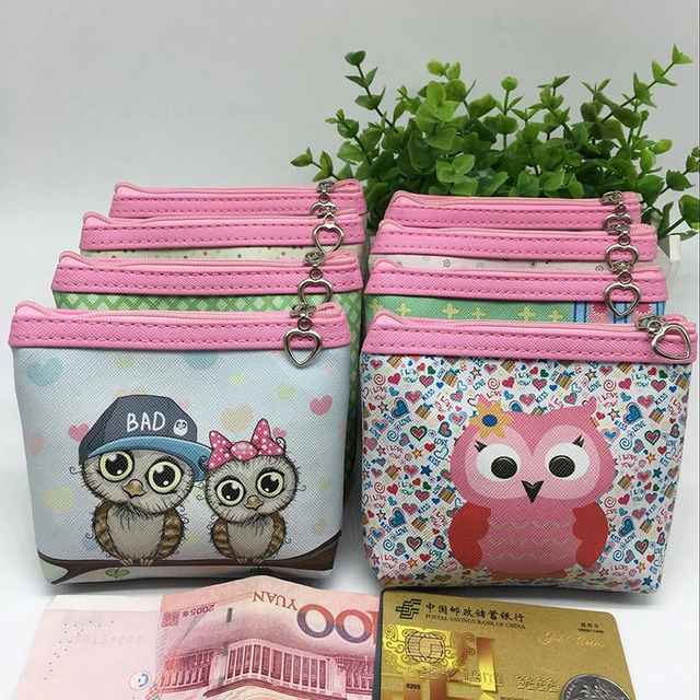 Owl Keychain Cartoon Bluetooth Headset Storage Bag Multi-color Coin Purse  Riveted Owl Small Bag Pendant - AliExpress