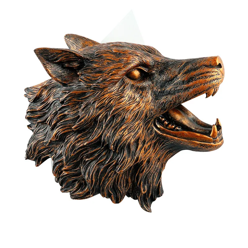 

Creative Wolf Head Wall Hanging Simulated Animal Wall Decoration