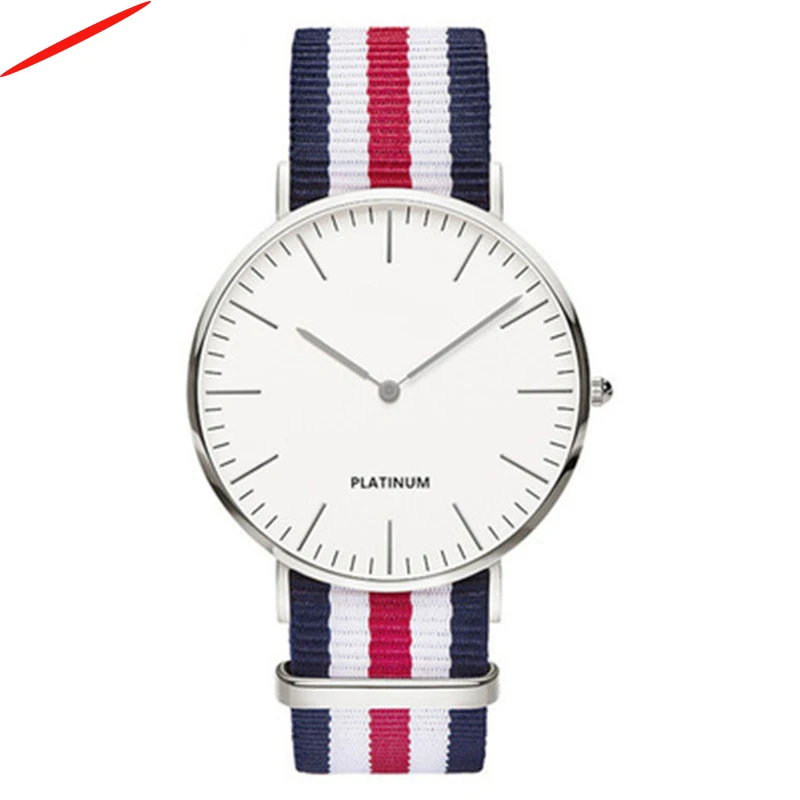 

2019 Casual and Fashion Quartz Watch with Multicolor Nylon Cloth Watchband Wristwatch Simple Designer Women Clock Orologio