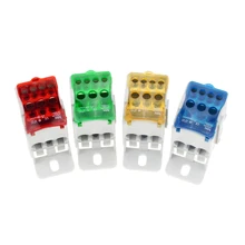 1 Pcs Colorful UKK80A Rail Type One-In-Six-Out Terminals Line Distribution Box Current Connection Open Wire Box
