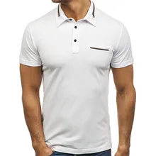LEQEMAO Men Summer Polo Shirts Collar Short Sleeve Pure Color font b Slim b font Fit