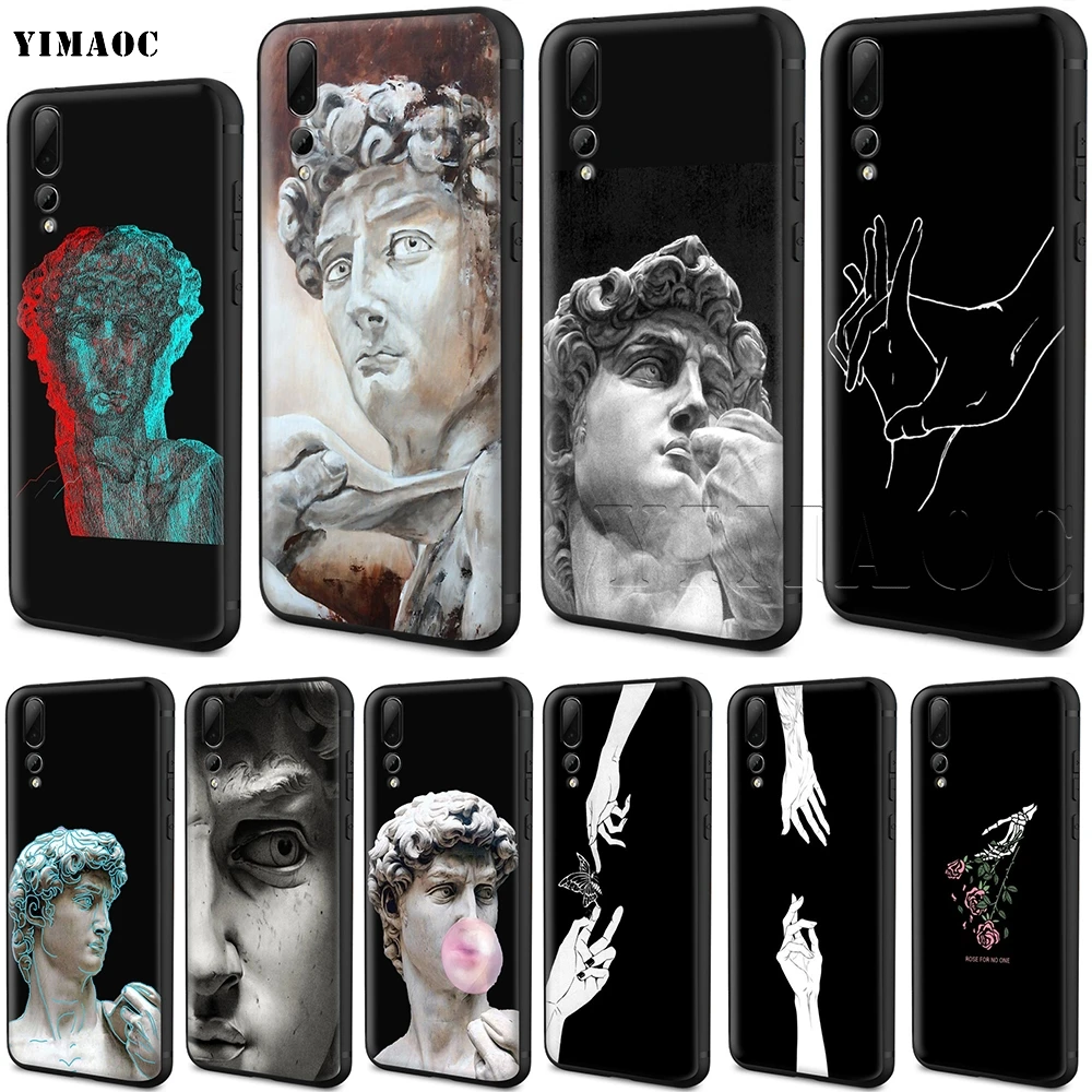 

YIMAOC David Statue Silicone Case for Huawei Honor 6a 7a 7c 7x 8 9 10 Lite Pro Y6 2018 2017 Prime