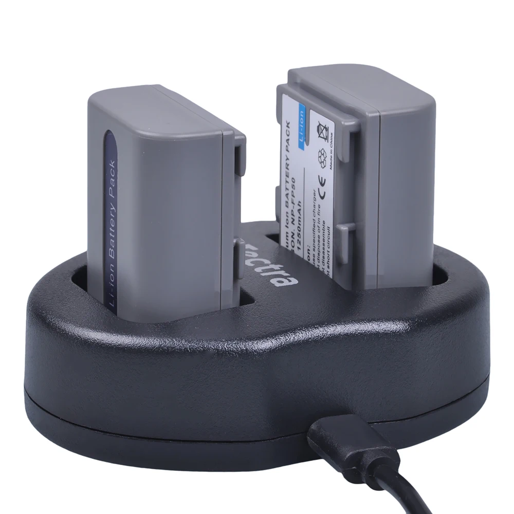 Tectra 3 шт. NP FP50 аккумулятор камеры + двойное зарядное устройство USB для Sony DCR HC30 40 4365 65