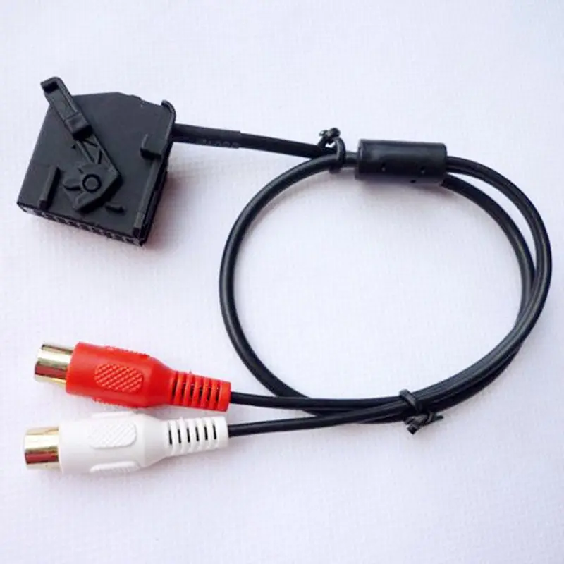 Car 2RCA CD Changer Cable RCA Adapter Audio Cable For Benz Mercedes