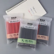 100 шт Роскошная Заправка для гелевой ручки 0,5 мм Цветные Сменные черные/синие/красные чернила для письма офисные школьные принадлежности