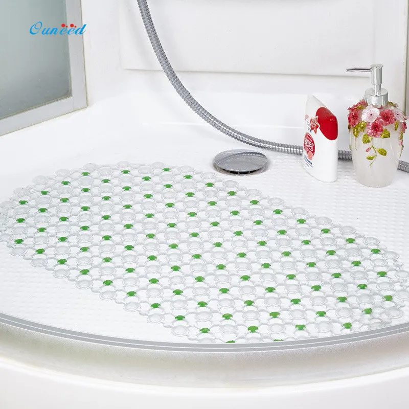 Ouneed Non Slip Bath Tub Mat Clear Safety Floor Shower Long Pad Random