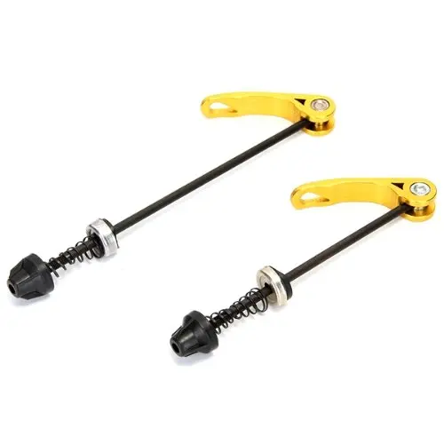 

Pair MTB Bike Wheel Skewer Quick Release QR Front Rear Axle Gold