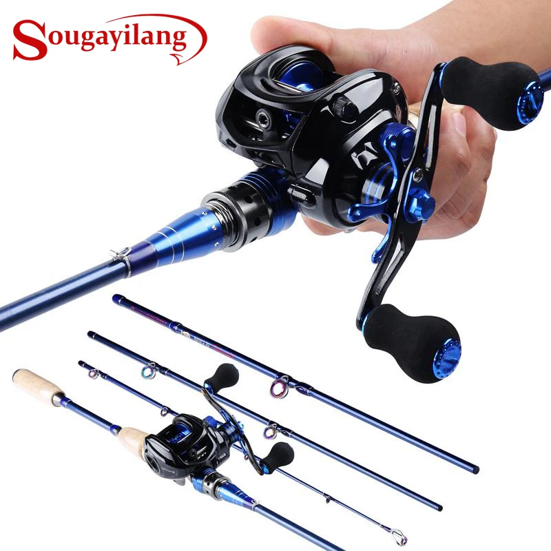 Sougayilang الصيد قضيب كومبو 4-قطعة الكربون الألياف السفر الصيد قضيب مع 10BB Baitcasting الصيد بكرة للسفر الصيد Sougayilang الصيد قضيب كومبو 4-قطعة الكربون الألياف السفر الصيد قضيب مع 10BB Baitcasting الصيد بكرة للسفر الصيد