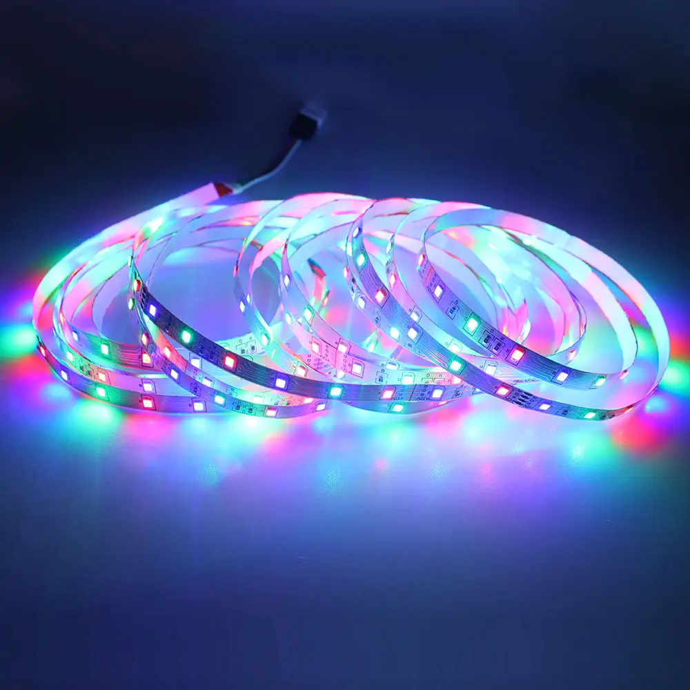 RGB LED Stirp 3528 EU Plug Light SMD 60leds/m DIY Flexible 220V Tape